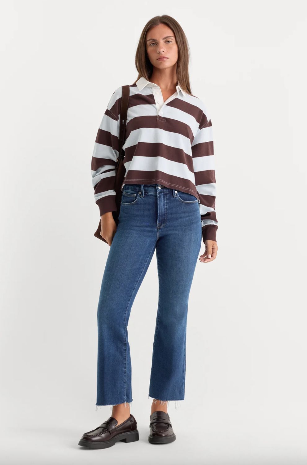 Good American Jean in Good Legs Crop Mini Boot Cut