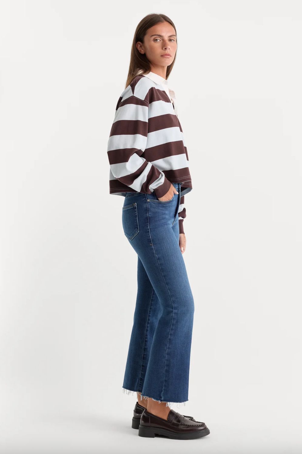 Good American Jean in Good Legs Crop Mini Boot Cut