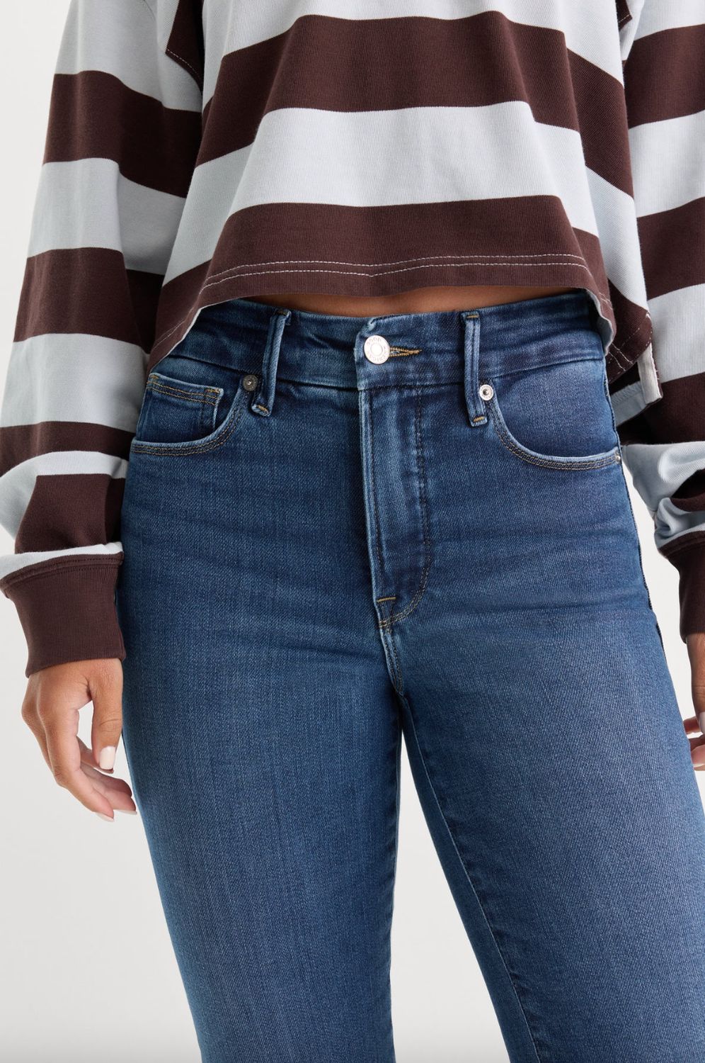 Good American Jean in Good Legs Crop Mini Boot Cut