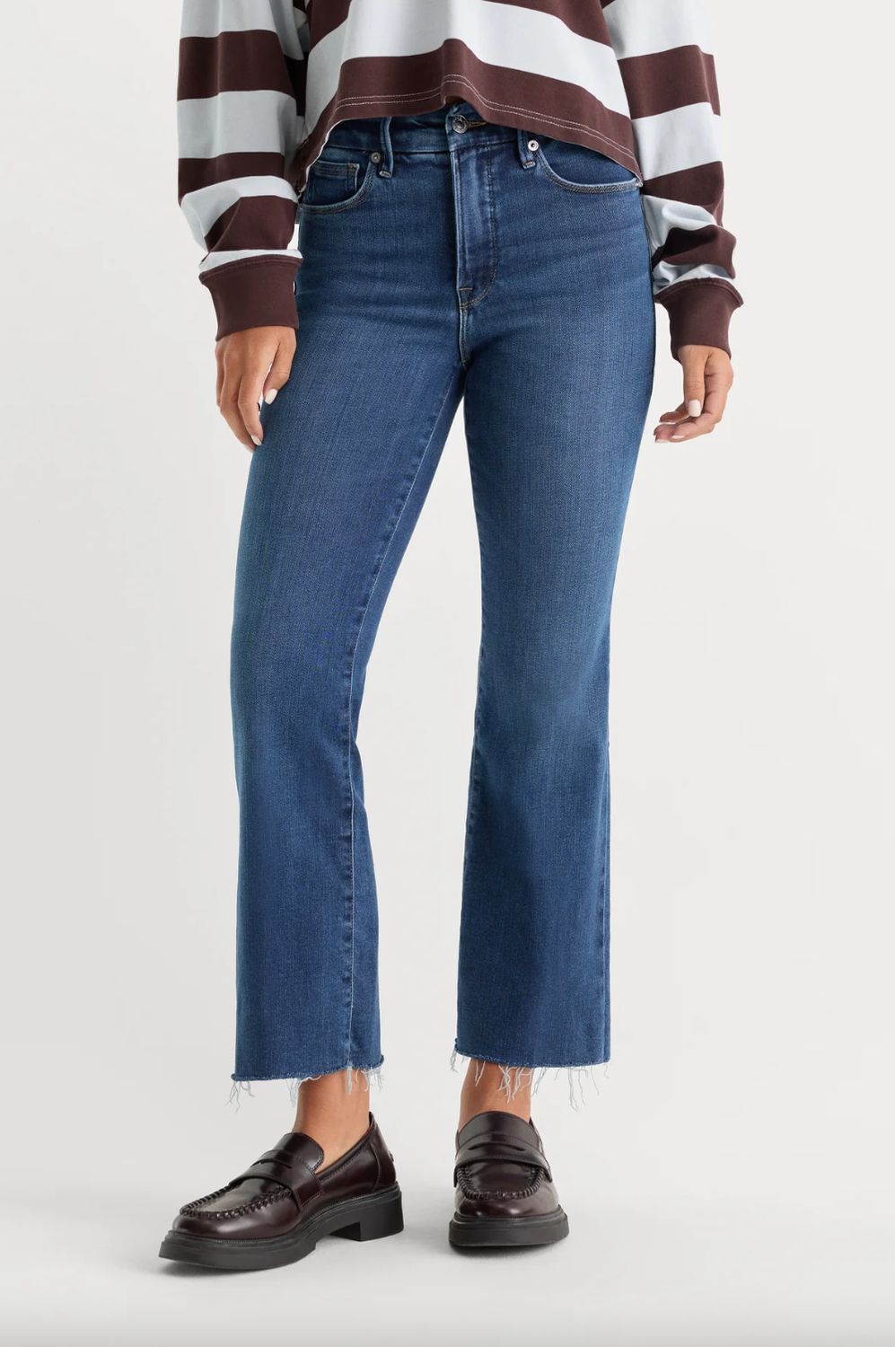 Good American Jean in Good Legs Crop Mini Boot Cut