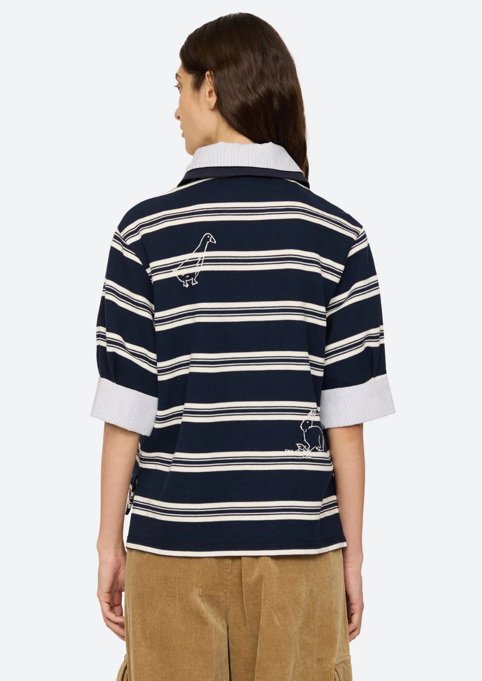 Sea-NY Mina Novelty Double Layer Polo