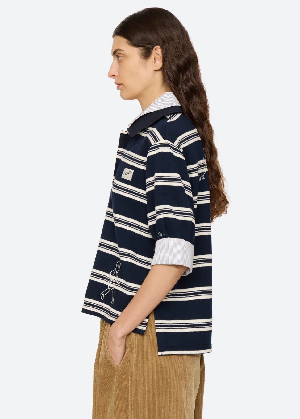 Sea-NY Mina Novelty Double Layer Polo