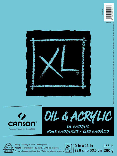Block Canson Para Oleo y Acrilico 22.9X30.5 CM