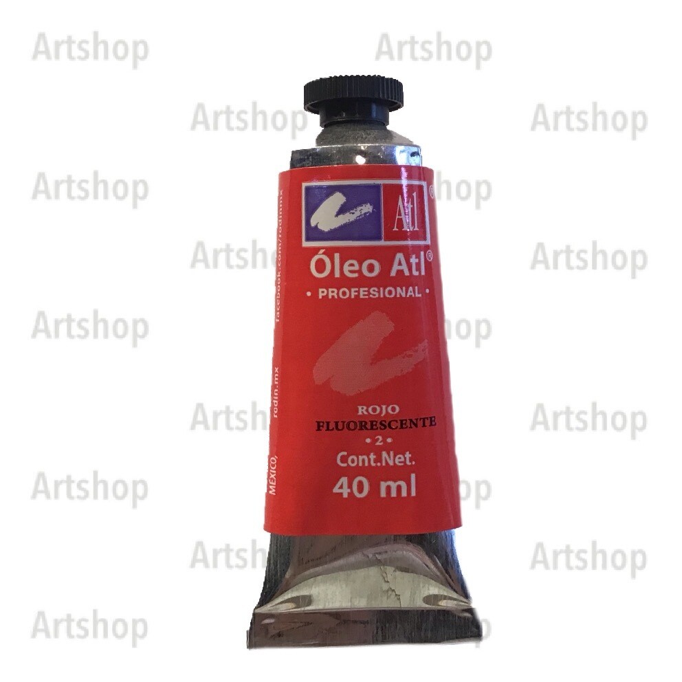 Oleo Atl 40 ml. Rojo Fluorescente 2