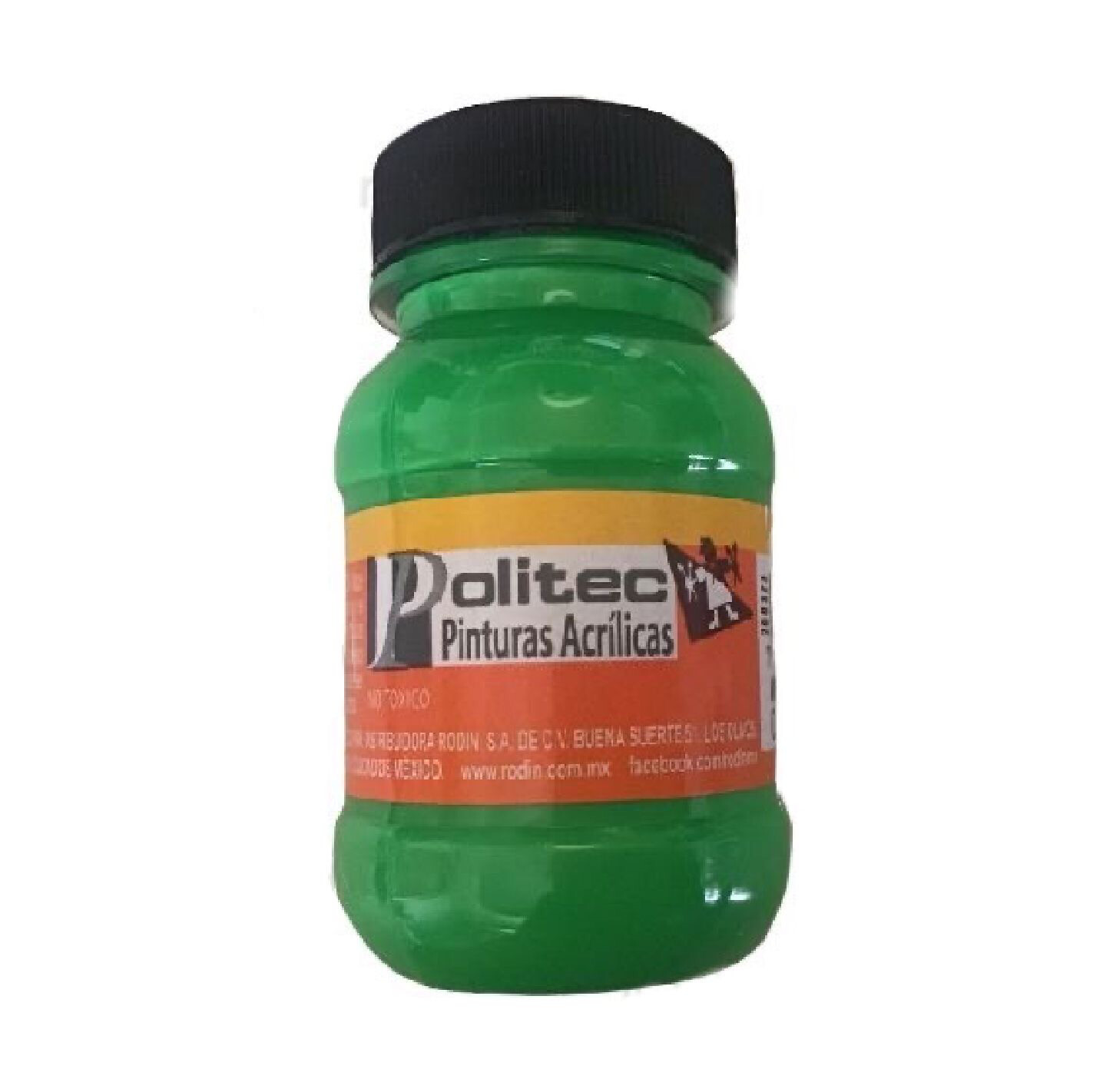 Acrílico Politec Fluorescente 100 ml.  Verde