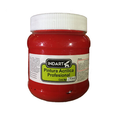 Acrílico Indart 250 ml. Rojo Oscuro Cadmio 019