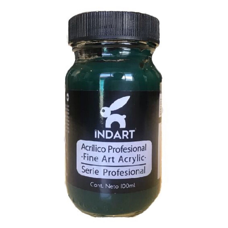 Acrílico Indart 037 Verde Viridian 100 ml.