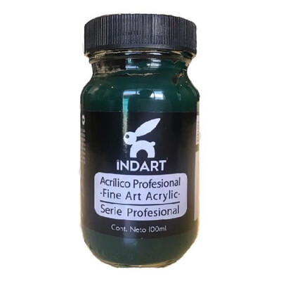 Acrílico Indart 037 Verde Viridian 100 ml.