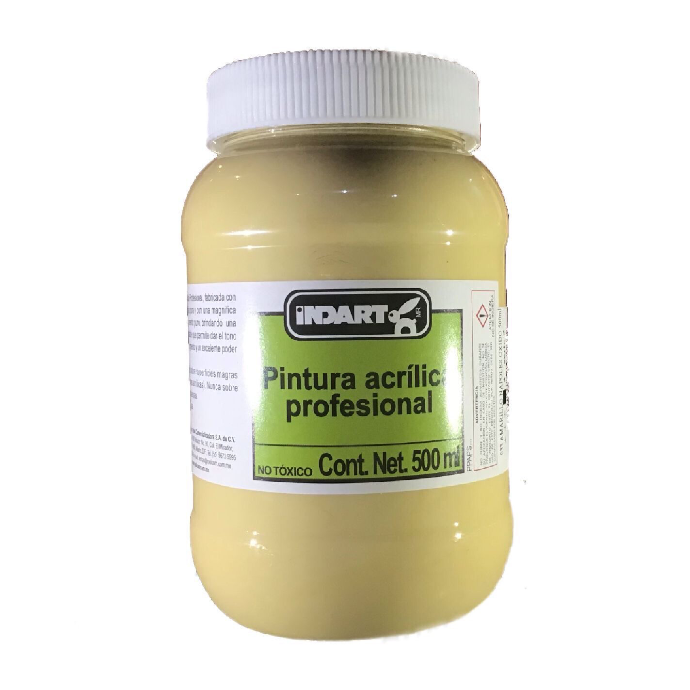 Acrílico Indart 500 ml. Amarillo Nápoles Oxido 033