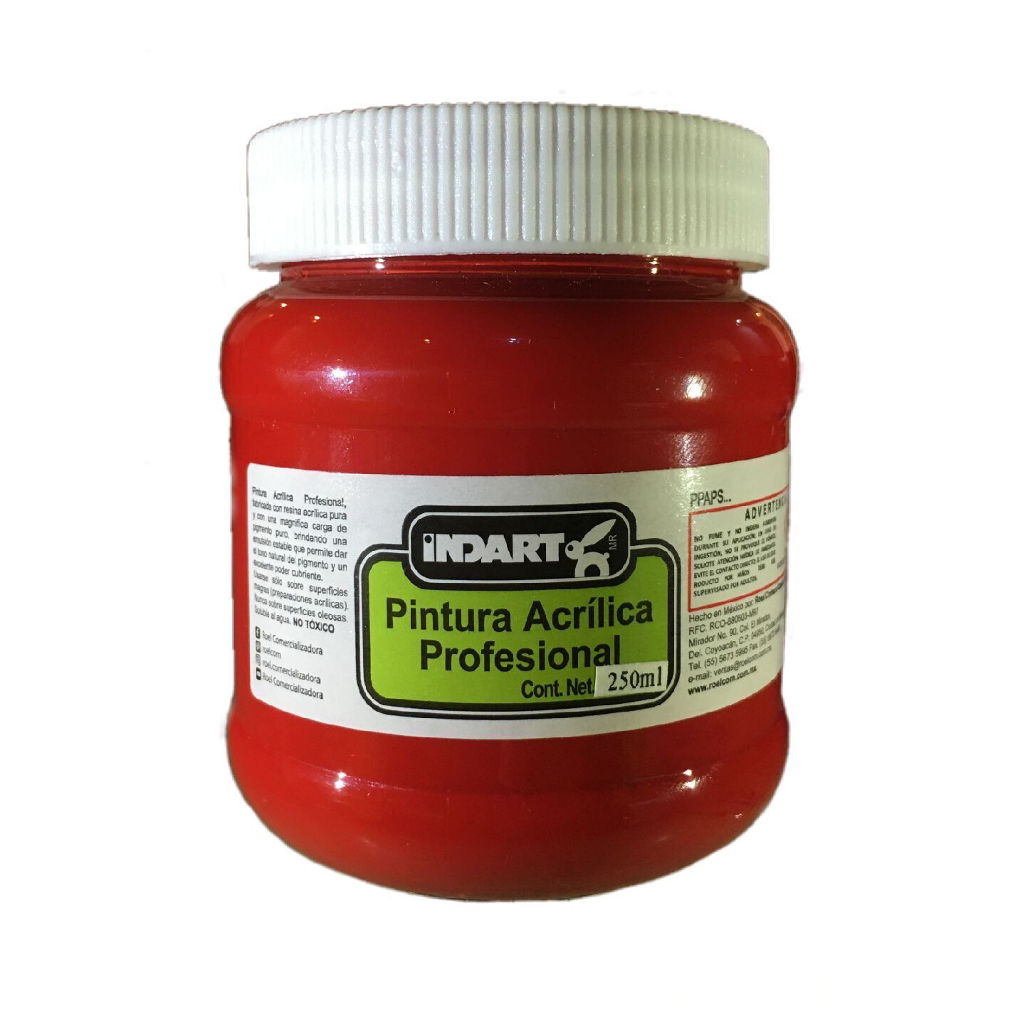 Acrílico Indart 250 ml. Rojo Oscuro Permanente 014