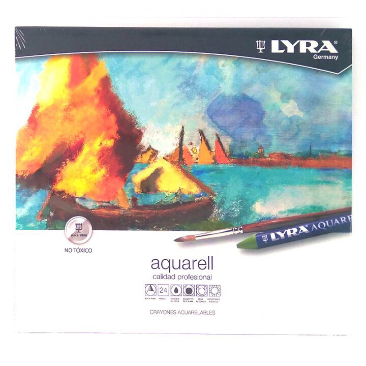 Crayones Acuarelables C/24 Piezas Lyra