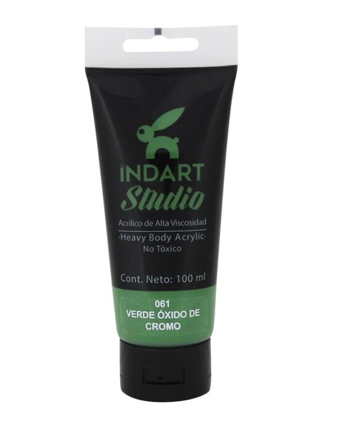 Acrílica Indart Studio 100 ml. Verde Óxido de Cromo 61