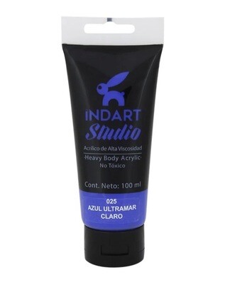 Acrílica Indart Studio 100 ml. Azul Ultramar Claro 25