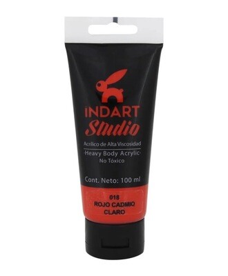 Acrílica Indart Studio 100 ml. Rojo Cadmio Claro 18