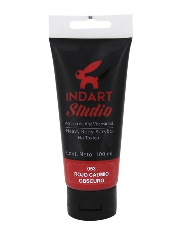 Acrílica Indart Studio 100 ml. 53 Rojo Cadmio Obscuro