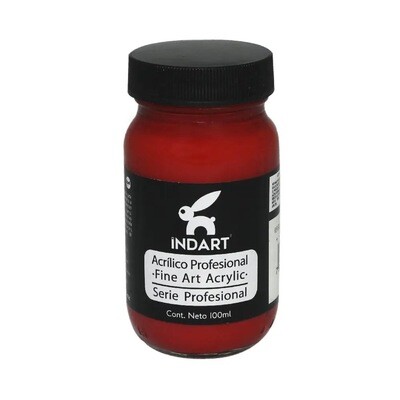 Acrílico Indart 019 Rojo Oscuro Cadmio 100 ml.