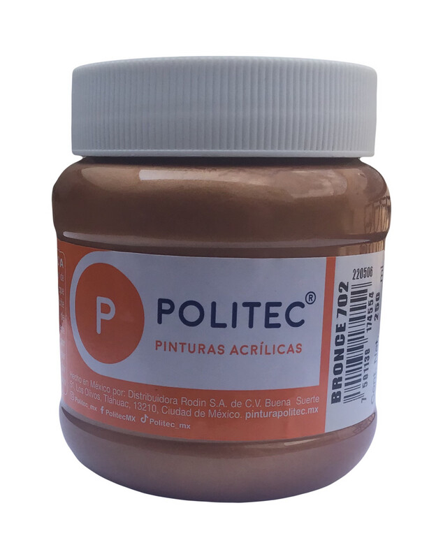 Acrílico Politec Bronce metálico 250 ml. 702