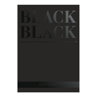 Block Fabriano Black Black hojas Negras 21x29.7 cm 300 g.