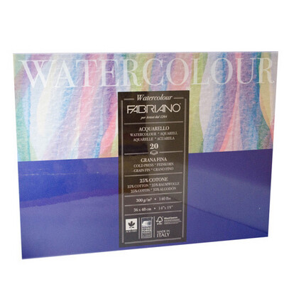 Block Fabriano Watercolor grano fino 300 g 36x48 cm