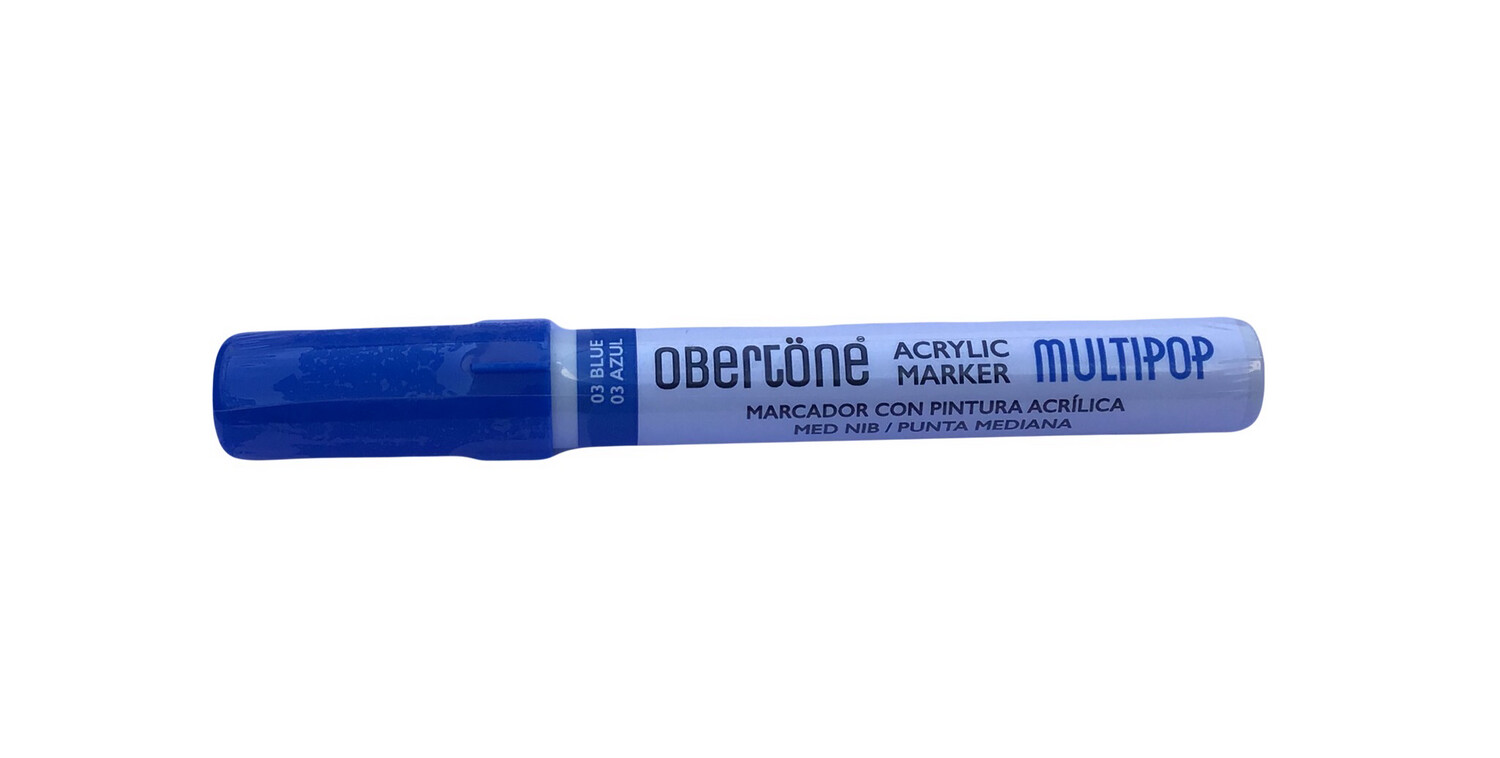 Marcador de Acrílico Obertone Azul 03 punta mediana