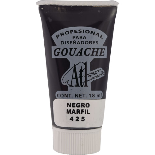 Gouache Atl 18 ml. Negro Marfil