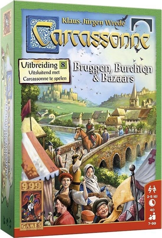 Carcassonne: Bruggen, Burchten en Bazaars Uitbreiding - Bordspel