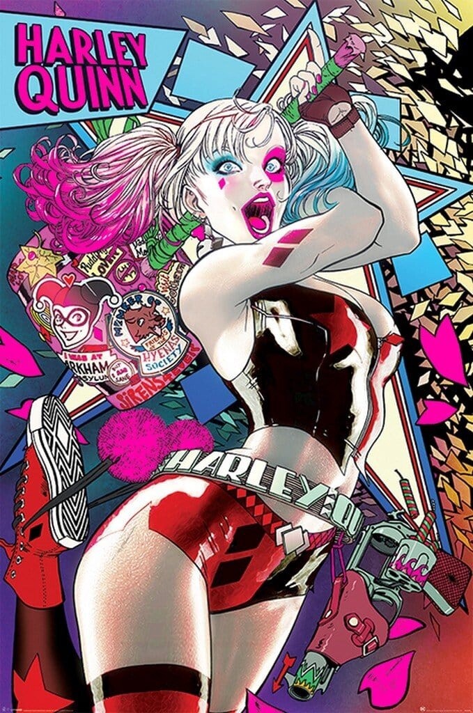 Batman Harley Quinn Neon - Maxi Poster