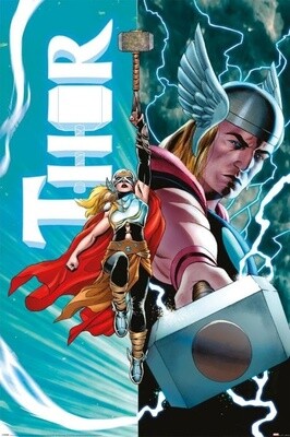 Marvel Thor VS Female Thor - Maxi Poster