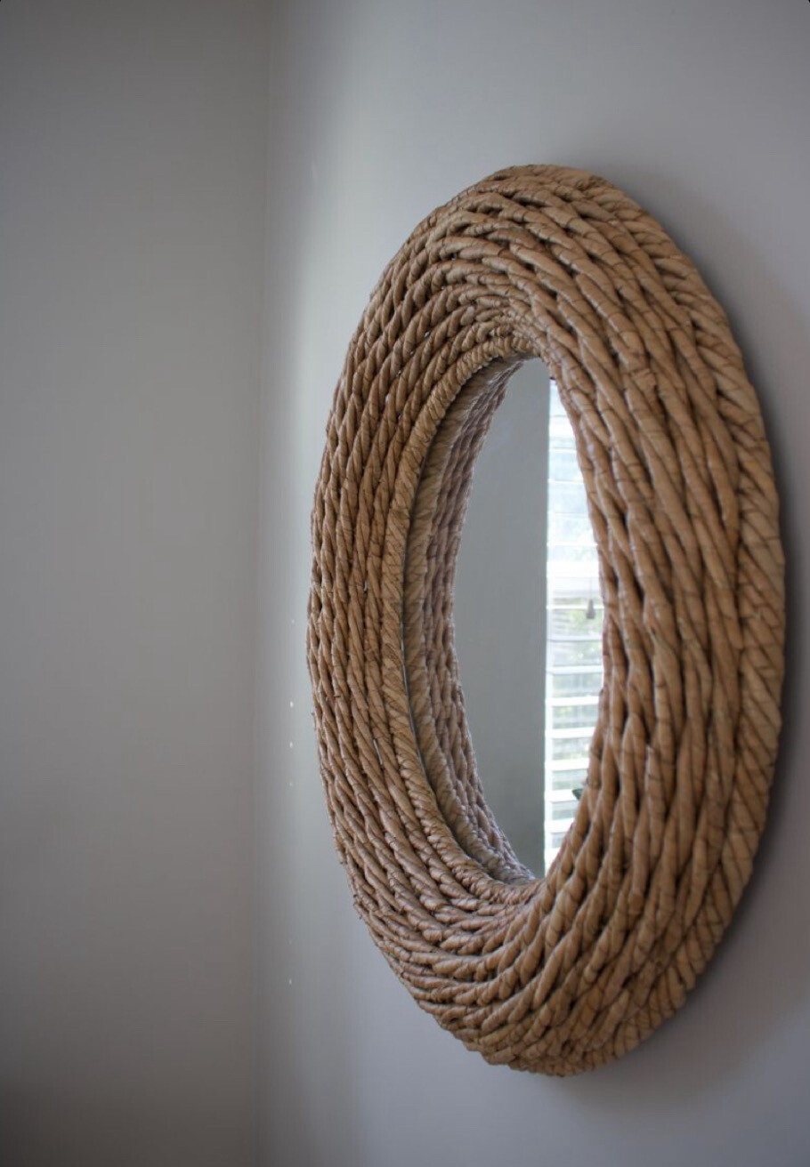 Woven Mirror 60 Cms