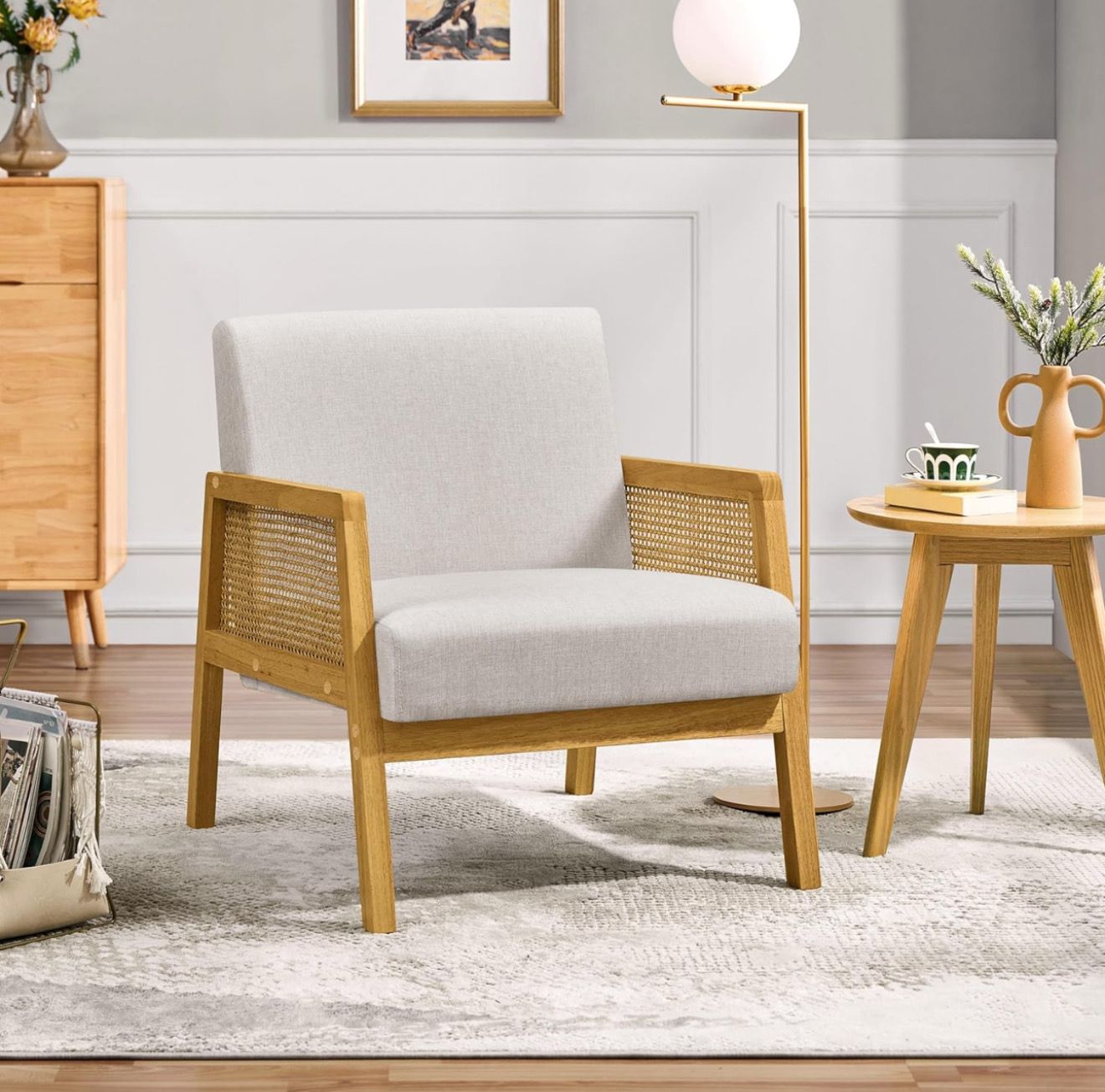 Fabric Upholstered Accent Chair