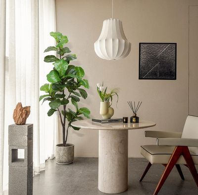 Higuera de hoja de violín artificial, planta grande de imitación, árboles de seda de ficus, 6 pies o 1.80 mts