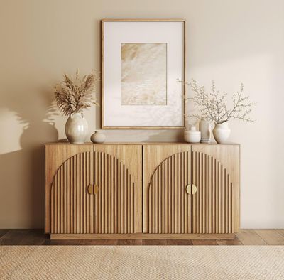 Buffet Cabinet With Fluted Arched Doors