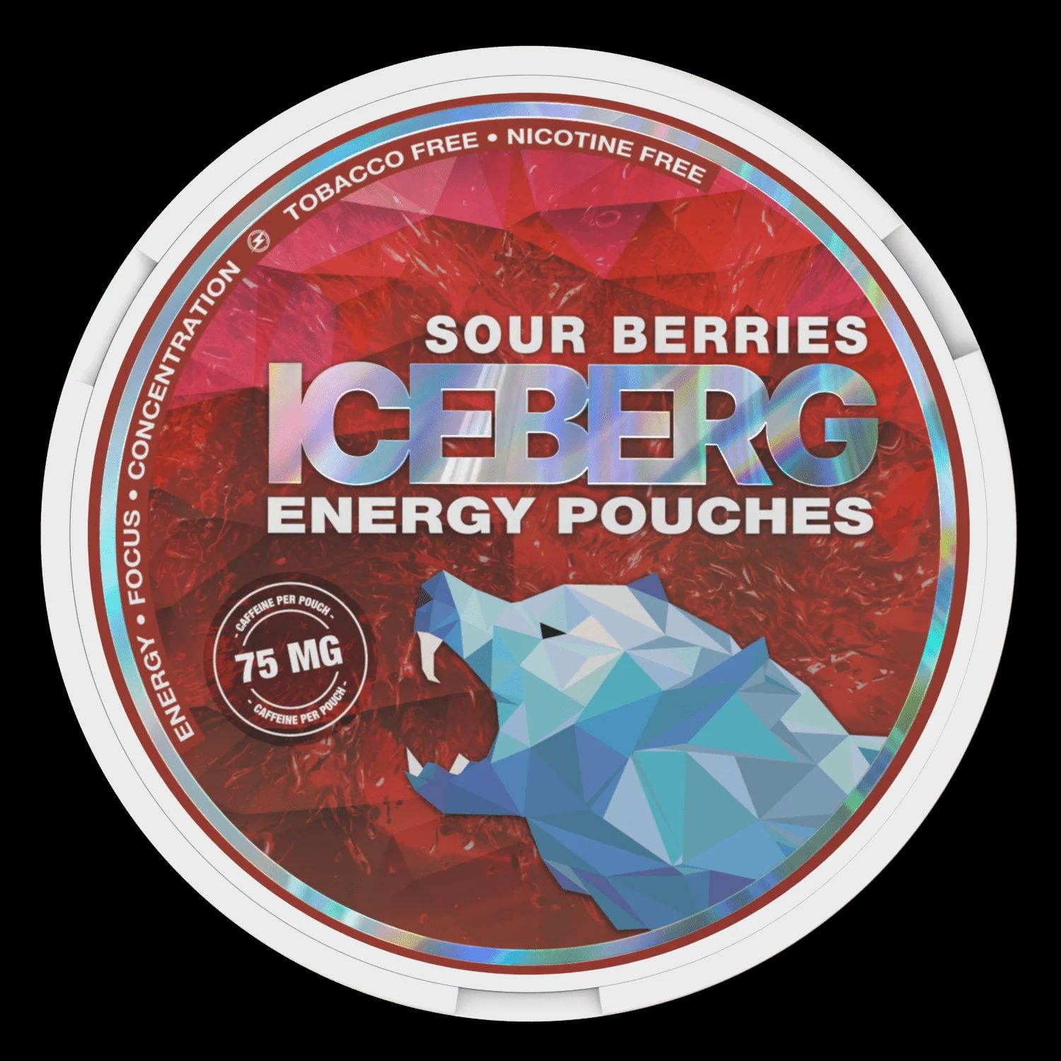 Iceberg Caffeine Pouches 20pcs, Flavour: Sour Berries, Salt: 75mg