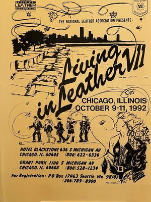 1992 Living In leather vii chicago poster 12”x18”