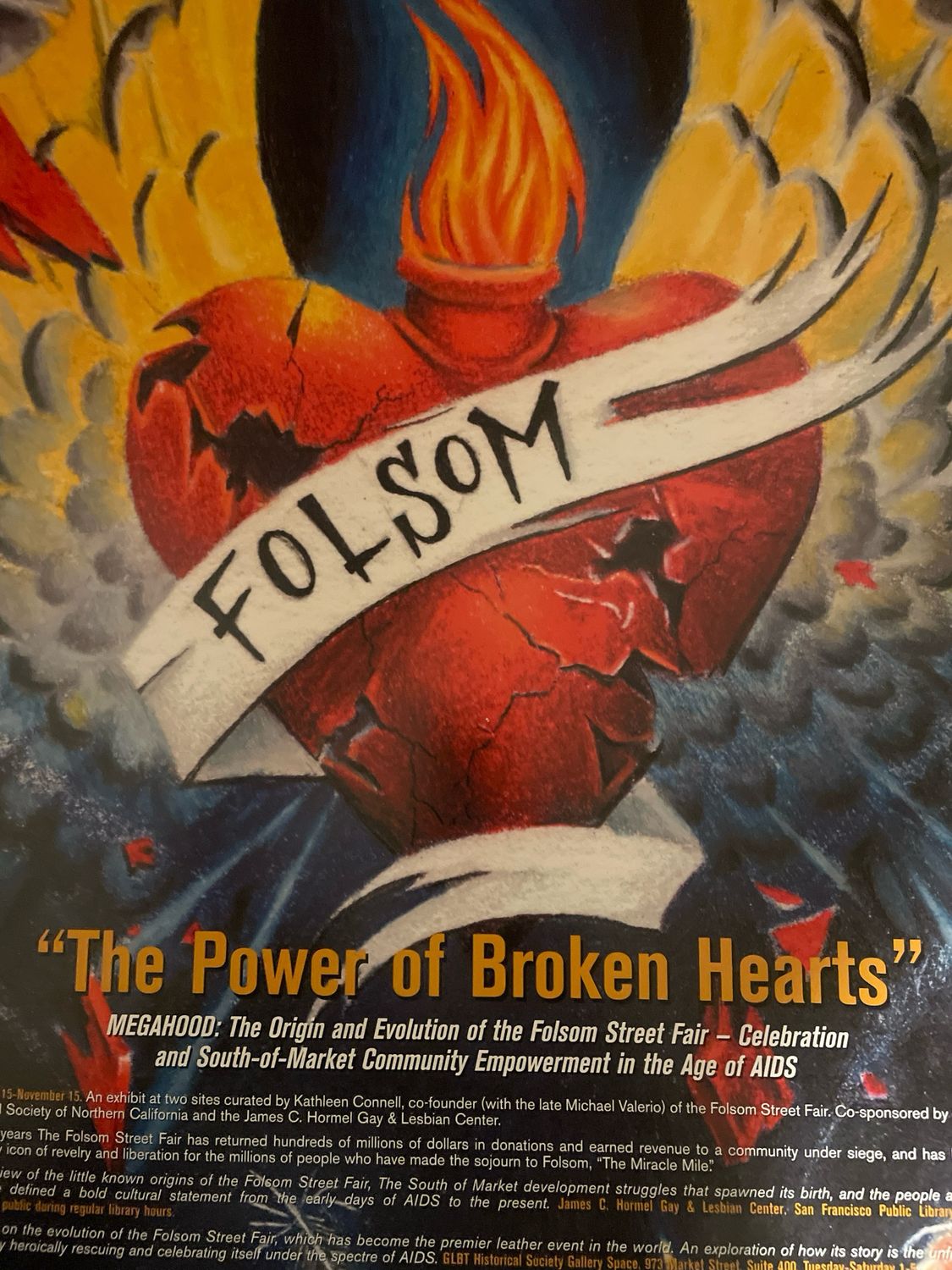 Folsom Street Fair The Power Of Broken Hearts Megahood Poster 18x24