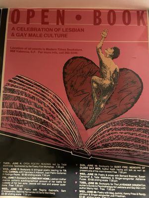 Open Book Event Poster Calendar San Francisco 18x24