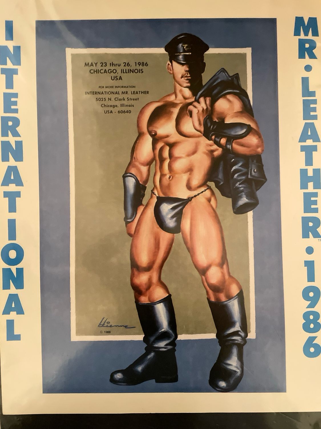 1986 IML Etienne International Mr. Leather Poster