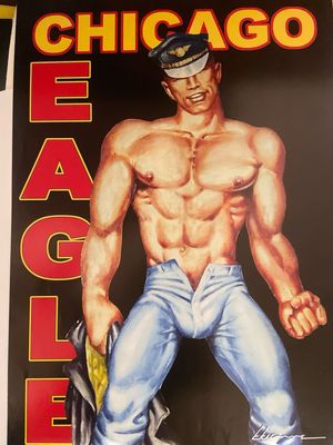 Vintage Etienne Chicago Eagle Poster 18x30