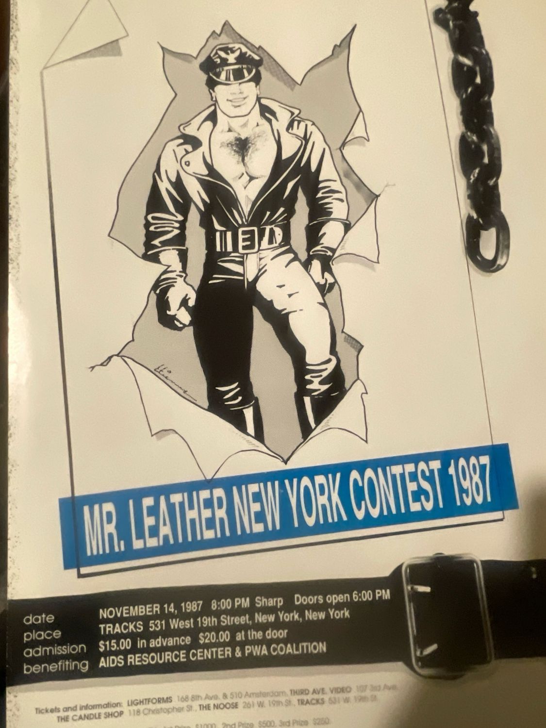 1987 Mr Leather NYC Etienne Poster 20x30 Mint