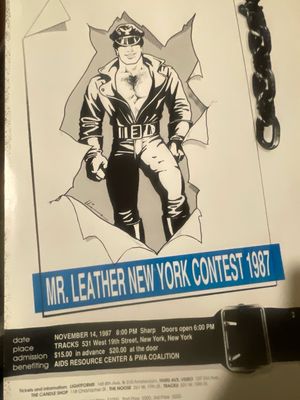 1987 Mr Leather NYC Etienne Poster 20x30 Mint