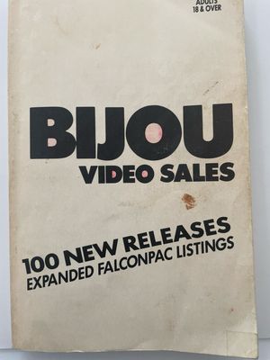 Bijou Video Sales Rare issue 1 W Use