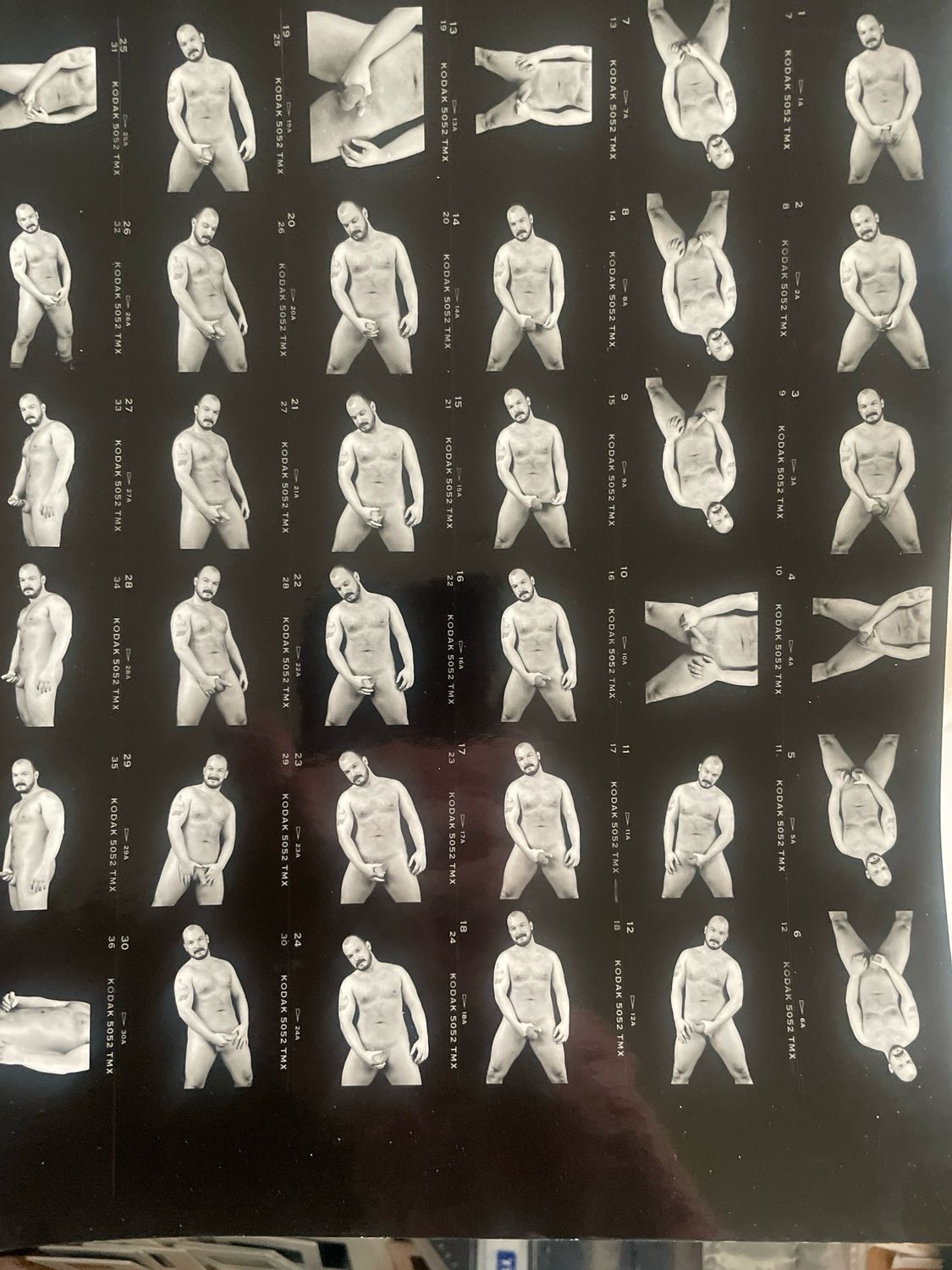 1980s Contact Sheet 36 Photographs Unknown Bear Magazine Archive