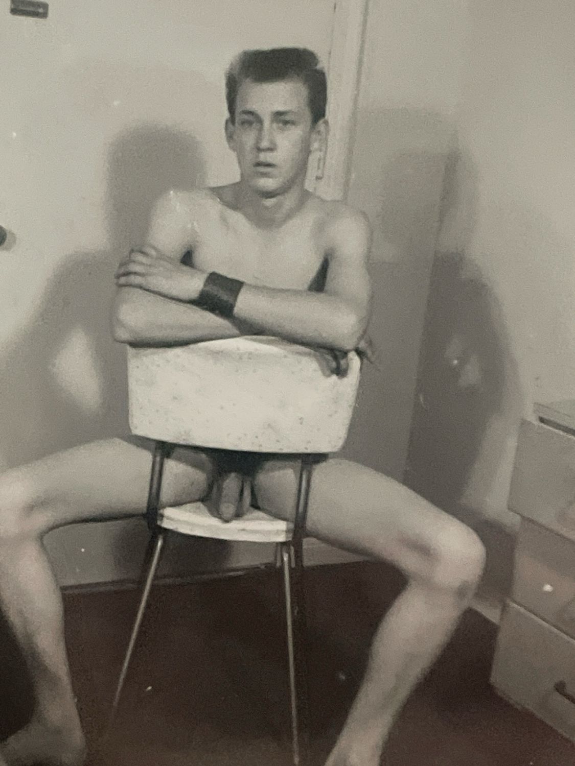 2 1960s Bob Mizer AMG Studios Photograph 8x10