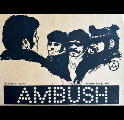 Ambush By Chuck Arnett SF Bar Poster 11x14 Pinholes Edge Wear