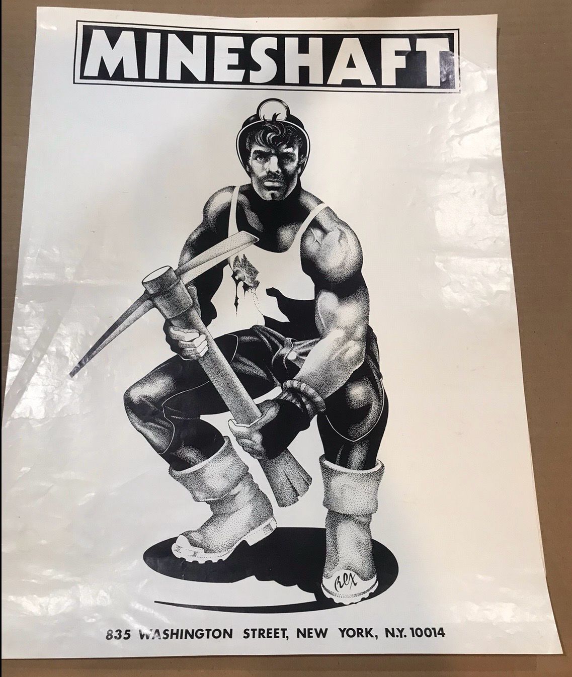 1978 Original Mineshaft Bar NYC Poster - Authenticated By Rex In Detailed Email