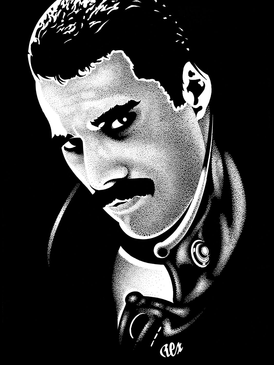 Rex Original Art Freddie Mercury One Of Rex’s Last Pieces Amsterdam 2017