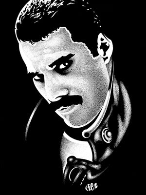 Rex Original Art Freddie Mercury One Of Rex’s Last Pieces Amsterdam 2017