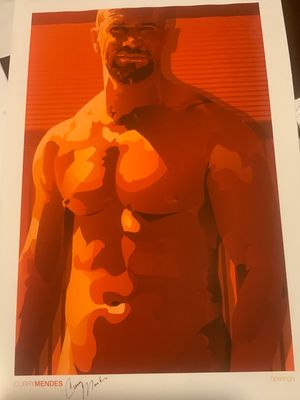Curry Mendes signed sparingly 12x18