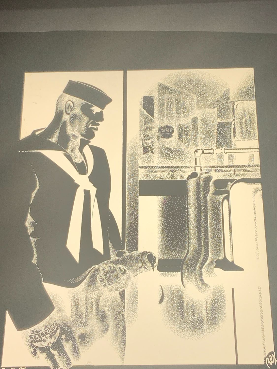 Rex 1984  Master Silver Negative of A Reverse Image of the Original Art Used To Make His Prints