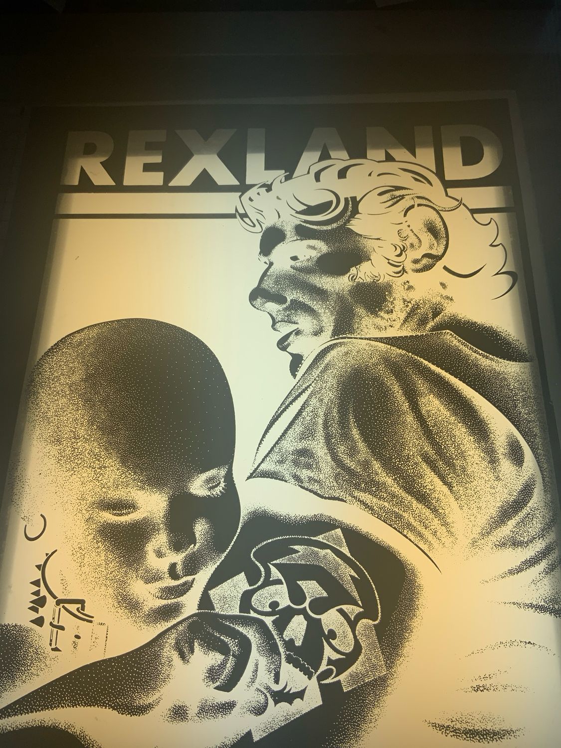 Rex 1982  Master Silver Negative of A Reverse Image of the Original Art Used To Make His Prints